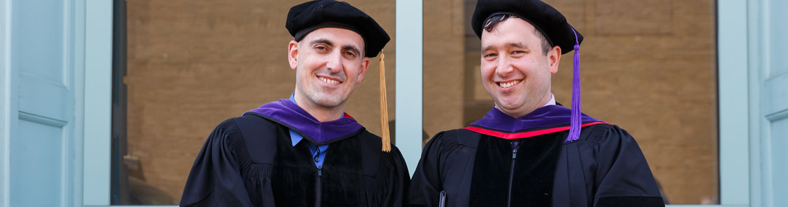 Interim Dean Bam and Sean Turley