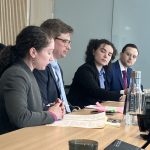 Photo of moot court team competing in Helsinki