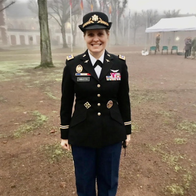 Photo of Violette in uniform